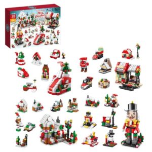 Calendario de Adviento de Navidad 2023, regalos de 24 días, calendario de cuenta regresiva de Navidad, caja misteriosa cascanueces para niños y adultos, bloques de construcción compatibles con Lego