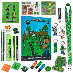 Calendario de Adviento Minecraft 2023 para Niños – Regalos de Minecraft para Niños, Cuenta Regresiva Navidad (Verde)
