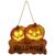 JINGLING Cartel para Halloween Madera, Calabaza, Colgante con Luces LED, Cartel Pared Halloween, decoración Calabaza, espíritus Colgante para decoración Puerta, 32 x 24 cm