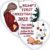 Heart’s Sign Adorno de cerámica 2 en 1 para la primera Navidad 2023 | Adorno de bebé en camino | Adorno de anuncio de embarazo de Navidad 2023 | Adorno de mamá para ser