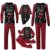 riou 2023 Pijamas Navidad Familia Baratos Santa Reno Impreso Oro Alces Cuadros Pantalón Largo y Camiseta Tops Ropa de Casa para Mujer Hombre Niñas Niños Suave Invierno Casual Homewear