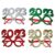 GALPADA 4Pcs 2023 Gafas de Navidad Fiesta de Año Nuevo de Navidad Anteojos Brillo 2023 Marcos de Gafas Foto Prop Favores de Fiesta de Nochebuena (Color Surtido)