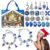 LIAMERHE Calendario Adviento 2023 Niñas 4 5 6 7 8 Años Navidad Pulsera Calendario de Adviento con 22 Perlas y 2 Pulseras