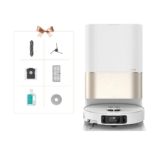 dreame X40 Ultra Complete Robot aspirapolvere scopa rimovibile e sollevabile, pulizia approfondita con spazzola laterale, aspirazione da 12.000 Pa, pulizia automatica dello straccio e dell’asse 70 ℃