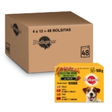 Pedigree Comida húmeda para perros sabores mixtos en salsa, paquete múltiple (4 paquete x 12 bolsas x 100 g)