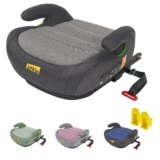 Jovikids Alzador Coche Niño ISOFIX, Normativa R129, Silla Coche Bebé Grupo 2-3, Elevador Coche Niño de 125-150cm (de 6 a 12 años), Espuma Adicional – Negro