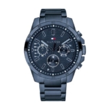 Tommy Hilfiger Reloj Analógico Multifuncional de Cuarzo para Hombres con Correa de Silicona, Acero Inoxidable o Cuero, Subesferas para Día y Fecha, Resistente al Agua hasta 5ATM.