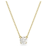 Swarovski Colgante Constella, Talla redonda, Blanco, Baño tono oro
