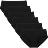 INNERSY Bragas Mujer Algodón Elástico Culotte Cintura Media Ropa Interior Cómodas y Suaves Pack de 6