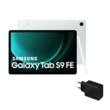 Samsung Galaxy Tab S9 FE – Tablet + Cargador, 256 GB, Wifi, S Pen incluido, Batería de Larga Duración, Clasificación IP 68, Verde Menta (Versión Española)