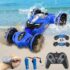 OBEST Juguete de coche teledirigido para niños, alta velocidad, off-road, con luces, 2,4 GHz, todo terreno, RC Car 360°, con giro y giro, regalo para niños y niñas