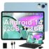 DMOAO Tablet para Niños 10 Pulgadas Android 15 con 30 GB RAM, 5G WiFi 6, Control Parental, 8-Core, 8MP + 5MP, 6000 mAh, Tablet Infantil con Funda Protectora EVA + Soporte 360° Giratorio, Azul