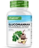 Glucomanano de la raíz de konjac – 240 cápsulas – Altamente dosificado con 4200 mg por porción diaria – Optimizado con cromo – Vegano