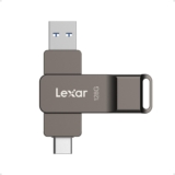 Lexar D40E 128 GB Unidad de Almacenamiento USB 3.2 Gen 1 Type-C Unidad Flash USB-C Carcasa de Metal Diseño Giratorio Unidad Flash USB,Gris Titanio