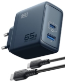 INIU 65W USB C Cargador, 2 Puerto Cargador Tipo C Carga Rapida, GAN Ⅱ Cargador portatil de Pared Compacto para MacBook iPad Pro/Air, iPhone 16 15 14 Pro MAX, Galaxy S24 Ultra, Google, Xiaomi, Huawei