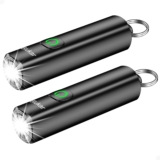 Blukar Mini Linterna LED Recargable, Super Brillante Portátil EDC Linternas Llavero, 3 Modos de Iluminación, IPX6 Impermeable, Flashlight de Mano con Función de Memoria para Emergencias, Camping etc