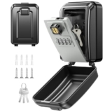 Mohard Cajetin Llaves con Codigo, Caja Llaves Pared de Seguridad con Llave Reconfigurable y Combinación de 4 Dígitos, Caja Fuerte Llaves Exterior Impermeable & Gran Capacidad para Hogar Oficina Garaje