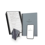 Rocketbook Fusion Agenda de Productividad Sin fechas Reutilizable, Tamaño A5, 15 cm x 22,4 cm, Gris – Objetivos, Calendario Mensual y Semanal, Listas de Tareas Diarias, Páginas de Rayas y Puntos