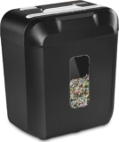 La trituradora doméstica VidaTeco de 10 Hojas y Corte Cruzado tritura Papel, Grapas y Clips, es pequeña para Oficina con Seguridad P-4, Anti-Atascos y cesto extraíble de 14L