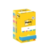 Post-it Notas Colección Energetic Color – Paquete de 8 Blocs + 4 Gratis, 100 Hojas por Bloc (76 mm x 76 mm) – Amarillo, Azul, Rosa y Verde – Adhesivas para Listas de Tareas y Recordatorios