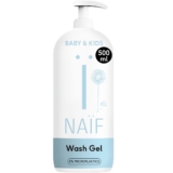 Naïf Gel de Ducha Nutritivo para Bebés y Niños – Gel de ducha para piel sensible, con ingredientes naturales, vegano, cuidado diario del bebé – 500ml