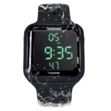 Reloj Resistente al Agua 10 ATM 100m Luminoso Reloj de Buceo con Funciones de Despertador, Cronómetro, Zona Horaria Dual, Calendario, Formato de 12/24 Horas Seleccionable