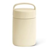 Amazon Basics Tarro Aislante de Acero Inoxidable para Alimentos Fríos y Calientes, a Prueba de Fugas, 473ml, Marfil