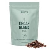 Incapto Café Descafeinado de Especialidad en Grano 1kg | Selección de cafés 100% Arábica de Brasil | Proceso Swiss Water – Descafeinización Natural al Agua | Decaf