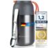 Mont-Clair H2O Botella Agua Acero Inoxidable – Botella Isotermica Termica sin BPA, 12h de Bebida Caliente y 24h de Bebida Fría, Termo agua con pared Doble Aislamiento, 1L – Verde Claro