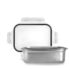 AKTIVE Max Home Pack 8 Recipientes herméticos de vidrio, Fiambrera cristal apta para microondas, Envases para comida con cierre, 550 mililitros, Tapas transparentes, Contenedor de alimentos (16538)