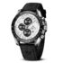 Fossil Reloj para Hombre Grant, movimiento de cuarzo, caja de acero inoxidable plateado de 44 mm con correa de piel, FS5210IE