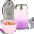 Vtopmart 3 Paquetes Tupper Cristal con 2 Compartimentos, Tapers de Cristal, 975ml, Recipientes de Vidrio Hermeticos con Tapa, para Microondas, Horno, Congelador y Lavavajillas