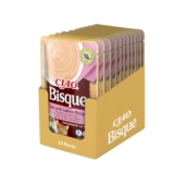 INABA Ciao Bisque Gatos – Receta de Atún y Salmón – Puré Cremoso y Saludable – Sin Cereales, Conservantes ni Colorantes – Solo 16 Calorías – 480 g (12 x 40 g)