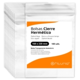 Bolsas con Cierre Hermético de Plástico Transparentes Ideales para Congelar Alimentos, Guarda Documentos, Bolsas Reutilizables y de Conservación – Ofituria (100 Bolsas, 160 x 220 mm)