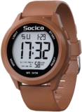 SOCICO Reloj Digital para Hombre, Deportivo, Militar, Resistente al Agua, Cronógrafo para Hombre con Iluminación LED, Alarma y Fecha