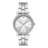 Michael Kors Reloj Lennox para Mujer, Movimiento de Cuarzo a Tres Agujas en Tono Plateado con Correa de Acero Inoxidable
