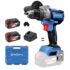 Avhrit Amoladora angular con batería, 10.000RPM Amoladora Angular inalámbrica Motor Sin Escobillas, 2X4000mAh, 3 Velocidades, Bloqueo de Spindle Rápido, Mango Anti-Vibración para Cortar, Desbastar