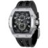 SAPPHERO Reloj de Pulsera de Silicona para Hombre, Resistente al Agua, 5 ATM, Mecanismo de Cuarzo japonés, Caja de Acero Inoxidable, diseño de Fecha, Deportivo, Informal, Relojes de Negocios para