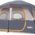 Rhino Valley Tienda de Campaña de Playa, Toldo de Playa 3x3M, Protección UPF50+ con 8 Sacos de Arena, 4 Postes de Estabilidad, Tienda dePlaya para 6-8 Personas para Acampar y Pescar, Azul