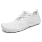 SAGUARO Zapatillas Barefoot Hombre Mujer Zapatillas Minimalistas Zapatos Barefoot Calzado Minimalistas Zapatillas de Trail Running Barefoot Shoes para Zero Drop Suela Blanco,Gr.44