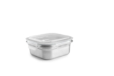 IBILI – Táper Cuadrado Keepklin 800 Ml, Acero Inoxidable, Apto para Microondas, tapa hermetica