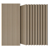 TONOR 10 Pack Paneles Acusticos Decorativos de Chapa de Madera, 120 x 60-7.2㎡, Panel para Pared Aislante Acustico en 3D, Palilleria pared Insonorizantes para el Salón, el Despacho, la Encimera, Roble