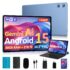Tablet Android 15 Tablet 10 Pulgadas, 20GB RAM + 128GB ROM (TF 2TB), Octa-Core, Widevine L1, GMS, 5G+2.4G WiFi 6, 5 + 8 MP, 1280 * 800 Pixels, 6000mAh, Bluetooth 5.0, Tablet con Teclado y Raton Azul