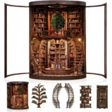 Book Nook Kit para Adultos – CRIOLPO Puzzle 3D de Madera con Luz LED – Modelo de Arquitectura y Decoración Artística para Coleccionistas