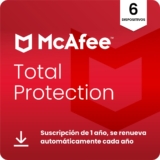 McAfee Total Protection para 6 Dispositivos 2026, 15 meses, Exclusivos de Amazon | Antivirus, VPN, software de seguridad | Suscripción con renovación automática | Descargar