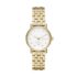 Skagen Kuppel Reloj para Mujer, Movimiento de Cuarzo con Correa de Acero o Piel, Tono Oro Rosa y Blanco, 32MM