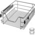 Emuca – Botellero lateral extraíble SupraMax con cierre suave, 200mm, Cromado, Acero