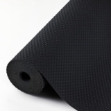 Hersvin 30cmx300cm Plastico Protector para Cocina Cajones, Alfombras Non Adhesivo para Nevera Mueble Fregadero Estante Organizador Cubiertos EVA Cubre Encimera(Negro/Punto)