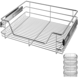 CASARIA® 4x Cajón Telescópico Armario Cocina 60cm Extraíble Carga 20Kg