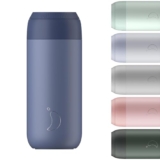 Chilly’s Serie 2 Taza de Cafe Termica – Taza de Doble Pared con Tapa – Acero Inoxidable sin BPA – Whale Blue, 500ml